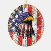  Amerikaanse vlag Amerikaanse adelaar Keramisch Ornament (Links)