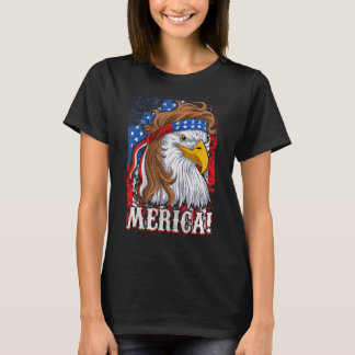 Amerikaanse vlag Amerikaanse adelaar Mullet 4th of T-shirt