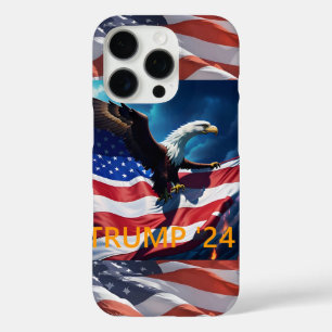 Amerikaanse vlag Amerikaanse adelaar TRUMP 2024 iPhone 16 Pro Hoesje