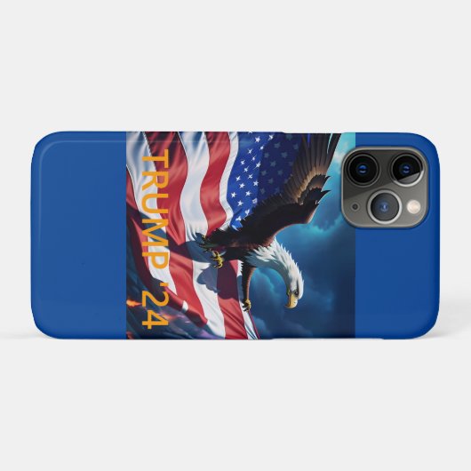 Amerikaanse vlag Amerikaanse adelaar TRUMP 2024 Case-Mate iPhone Case (Achterkant (horizontaal))