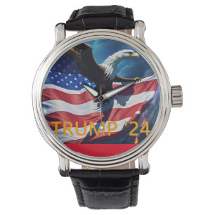 Amerikaanse vlag Amerikaanse adelaar TRUMP 2024 Horloge