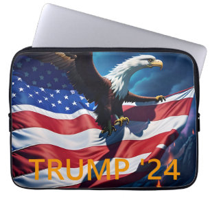 Amerikaanse vlag Amerikaanse adelaar TRUMP 2024 Laptop Sleeve