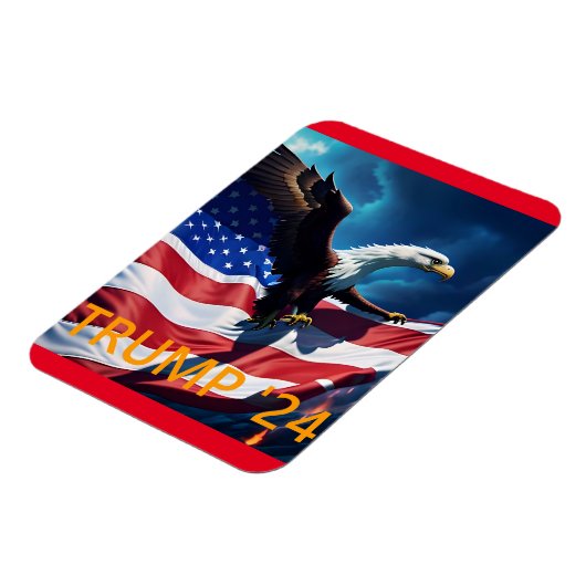 Amerikaanse vlag Amerikaanse adelaar TRUMP 2024 Magneet (Linkerzijde)