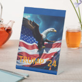 Amerikaanse vlag Amerikaanse adelaar TRUMP 2024 Reclamebord Met Voetstuk (Insitu)