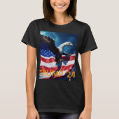Amerikaanse vlag Amerikaanse adelaar TRUMP 2024 T-shirt (Voorkant)