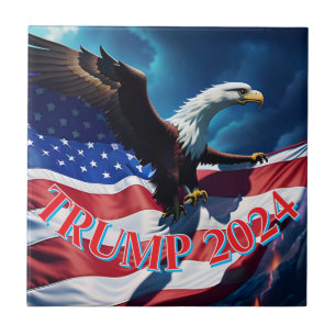 Amerikaanse vlag Amerikaanse adelaar TRUMP 2024 Tegeltje