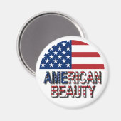 Amerikaanse vlag - Amerikaanse Beauty fridge magne Magneet (Voorkant / Achterkant)