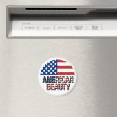 Amerikaanse vlag - Amerikaanse Beauty fridge magne Magneet (Insitu (Vaatwasser))