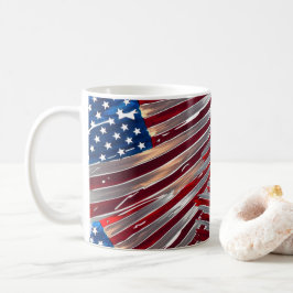 Amerikaanse vlag Amerikaanse blauwe rode streeksta Koffiemok