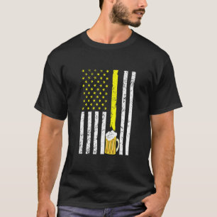 Amerikaanse vlag Amerikaanse brouwerij voor kraftb T-shirt