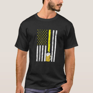 Amerikaanse vlag Amerikaanse brouwerij voor kraftb T-shirt