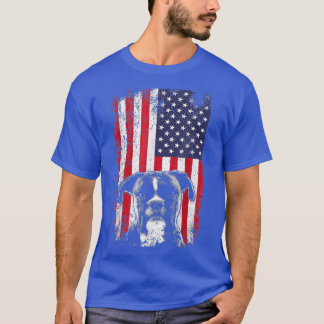  Amerikaanse vlag Amerikaanse Bull Dog Mam D T-shirt