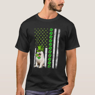 Amerikaanse vlag Amerikaanse Eskimo Dog St Patrick T-shirt