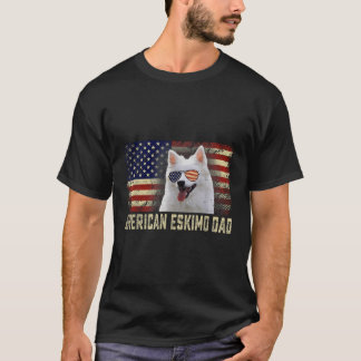 Amerikaanse vlag Amerikaanse Eskimo Vader Vaderdag T-shirt