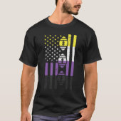 Amerikaanse vlag Amerikaanse Football Nonbinary En T-shirt (Voorkant)