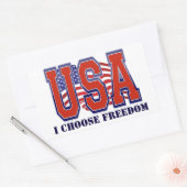 Amerikaanse vlag Amerikaanse Freedom Patriotic Rechthoekige Sticker (Envelop)