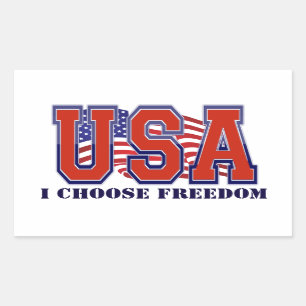Amerikaanse vlag Amerikaanse Freedom Patriotic Rechthoekige Sticker