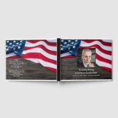 Amerikaanse vlag Amerikaanse herdenkingsfoto milit Gastenboek (Volledig)