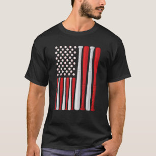 Amerikaanse vlag Amerikaanse honkbal vlag  honkbal T-shirt
