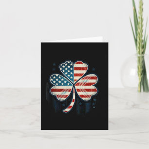 Amerikaanse vlag Amerikaanse klaver St Patrick's D Kaart