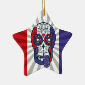 Amerikaanse vlag Amerikaanse kleuren patriottische Keramisch Ornament (Rechts)