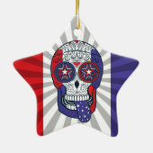 Amerikaanse vlag Amerikaanse kleuren patriottische Keramisch Ornament (Achterkant)