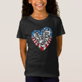 Amerikaanse vlag Amerikaanse loper - Running Heart T-shirt (Voorkant)
