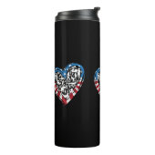 Amerikaanse vlag Amerikaanse loper - Running Heart Thermosbeker (Gedraaid links)