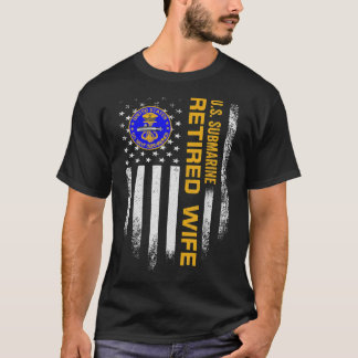  Amerikaanse vlag Amerikaanse marine onderzeeër in T-shirt