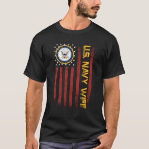  Amerikaanse vlag Amerikaanse marine werpt vrouw v T-shirt