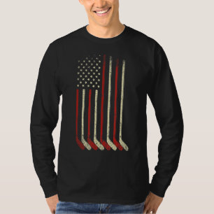 Amerikaanse vlag Amerikaanse ockey speler Ice Hock T-shirt