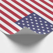 Amerikaanse vlag Amerikaanse onafhankelijkheidspat Cadeaupapier (Hoek)