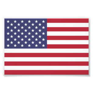Amerikaanse vlag Amerikaanse onafhankelijkheidspat Foto Afdruk
