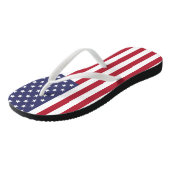 Amerikaanse vlag Amerikaanse onafhankelijkheidspat Teenslippers (Schuin)