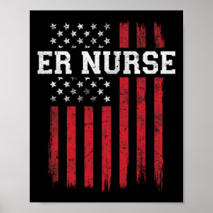Amerikaanse vlag Amerikaanse patriot Nursi Poster