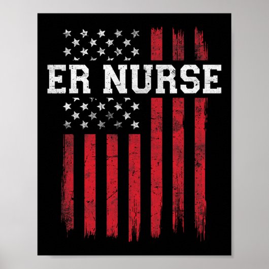 Amerikaanse vlag Amerikaanse patriot Nursi Poster (Voorkant)