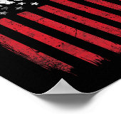 Amerikaanse vlag Amerikaanse patriot Poster (Hoek)