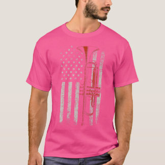 Amerikaanse vlag Amerikaanse Patriot Trompet T-shirt