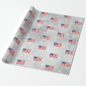 Amerikaanse vlag Amerikaanse patriotticus Cadeaupapier (Uitgerold)