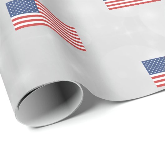 Amerikaanse vlag Amerikaanse patriotticus Cadeaupapier (Rol Hoek)