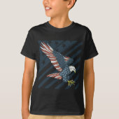 Amerikaanse vlag Amerikaanse patriottische Bald Ea T-shirt (Voorkant)