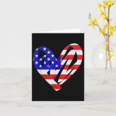 Amerikaanse vlag Amerikaanse patriottische hart st Kaart (Gele Bloem)