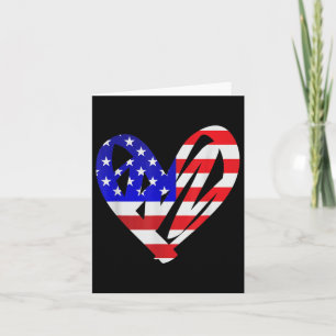 Amerikaanse vlag Amerikaanse patriottische hart st Kaart