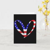 Amerikaanse vlag Amerikaanse patriottische hart st Kaart (Gele Bloem)
