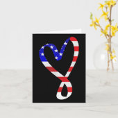 Amerikaanse vlag Amerikaanse patriottische hart st Kaart (Gele Bloem)