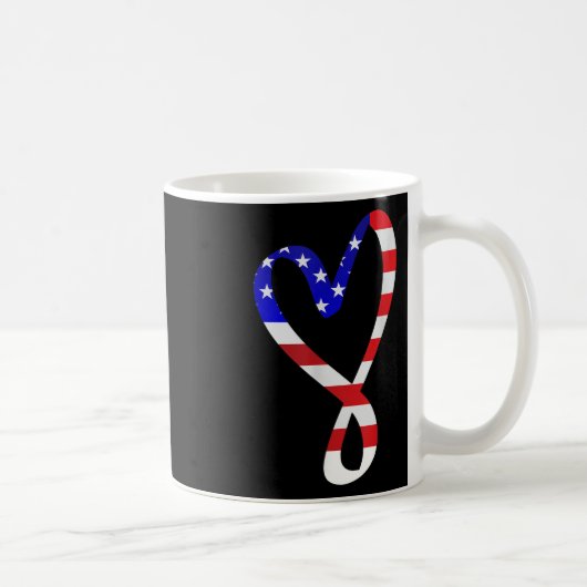 Amerikaanse vlag Amerikaanse patriottische hart st Koffiemok (Rechts)