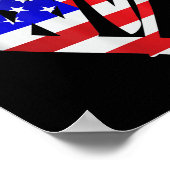 Amerikaanse vlag Amerikaanse patriottische hart st Poster (Hoek)