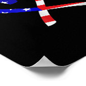 Amerikaanse vlag Amerikaanse patriottische hart st Poster (Hoek)