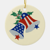 Amerikaanse vlag Amerikaanse patriottische kerst k Keramisch Ornament (Voorkant)