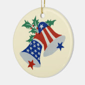 Amerikaanse vlag Amerikaanse patriottische kerst k Keramisch Ornament (Links)